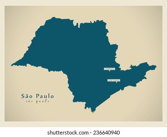 Modern Map - Sao Paulo BR