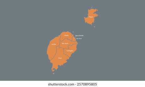 Modern Map of Sao Tome and Principe with Interactive Features, Flat design Sao Tome and Principe outline map.