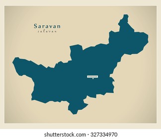 Modern Map - Saravan LA