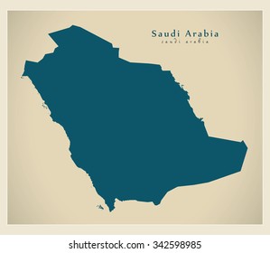 Modern Map - Saudi Arabien SA