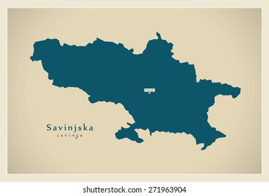 Modern Map - Savinjska SI