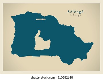 Modern Map - Selenge MN