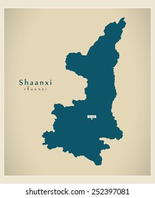 Modern Map - Shaanxi CN