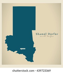 Modern Map - Shamal Darfur SD