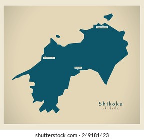 Modern Map - Shikoku JP