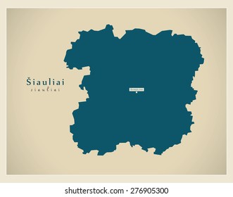 Modern Map - Siauliai LT