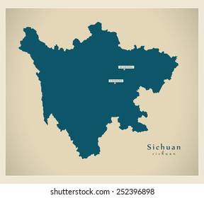 Modern Map - Sichuan CN