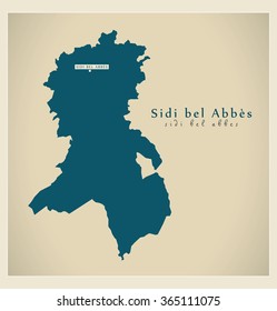 Modern Map - Sidi bel Abbes DZ