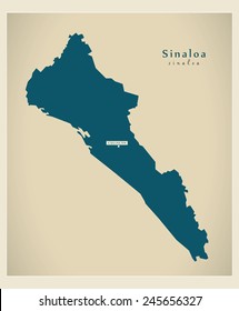 Modern Map - Sinaloa MX