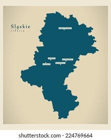 Modern Map - Slaskie PL