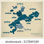 Modern map - Solothurn CH