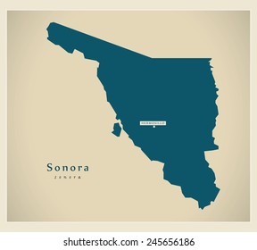 Modern Map - Sonora MX