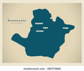 Modern Map - Sonsonate SV