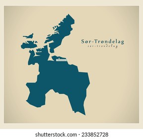 Modern Map - Sor-Trondelag NO