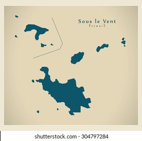 Modern Map - Sous le Vent BL