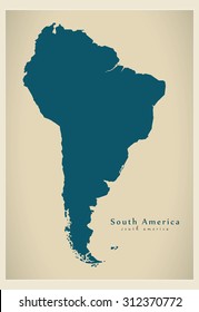 Modern Map - South America Map complete