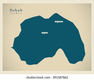 Modern Map - Southern Eritrea ER