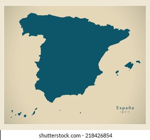 Modern map - Spain ES