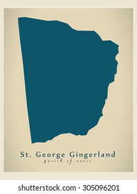 Modern Map - St. George Gingerland KN