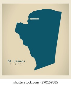 Modern Map - St. James JM