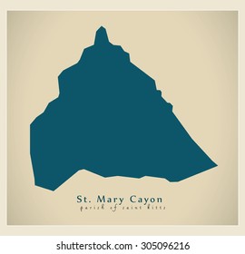 Modern Map - St. Mary Cayon KN
