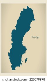 Modern Map - Sverige SE