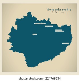 Modern Map - Swietokrzyskie PL