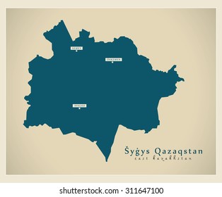 Modern Map - Sygys Qazaqstan KZ