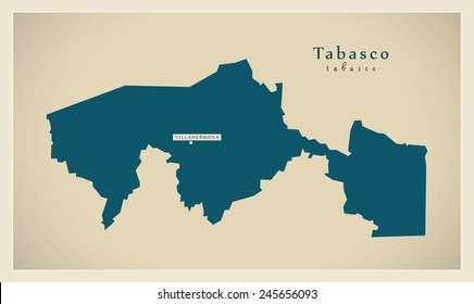 Modern Map - Tabasco MX