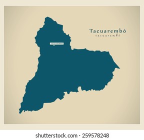 Modern Map - Tacuarembo UY