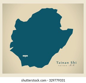Modern Map - Tainan Shi TW
