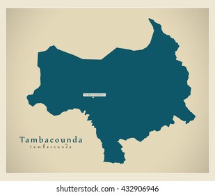 Modern Map - Tambacounda SN