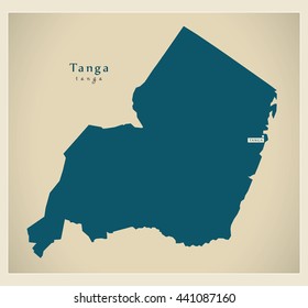 Modern Map - Tanga TZ