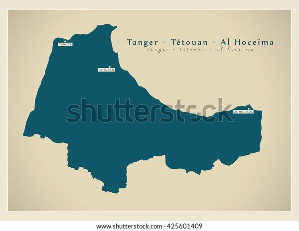 Vector De Stock Libre De Regalias Sobre Modern Map Tanger Tetouan Al Hoceima