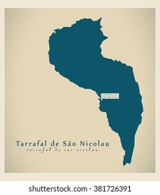 Modern Map - Tarrafal de Sao Nicolau CV