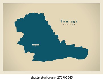 Modern Map - Taurage LT