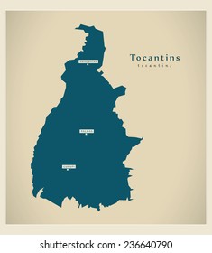 Modern Map - Tocantins BR