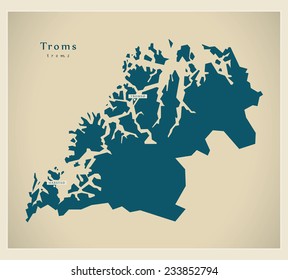 Modern Map - Troms NO