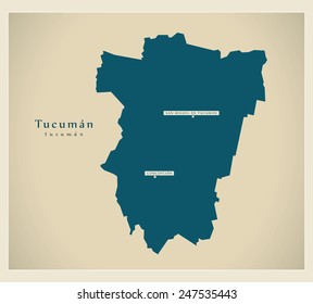 Modern Map - Tucuman AR