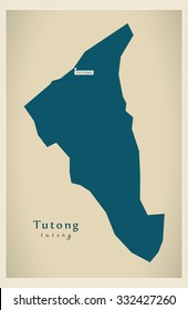 Modern Map - Tutong BN