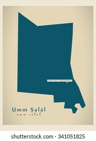 Modern Map - Umm Salal QA