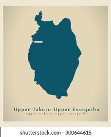 Modern Map - Upper Takutu-Upper Essequibo GY