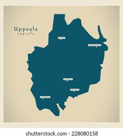 Modern Map - Uppsala SE