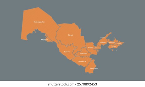 Modern Map of Uruguay with Interactive Features, Flat design Uruguay outline map.