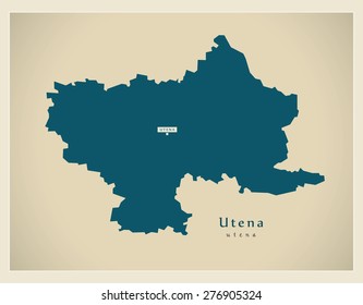 Modern Map - Utena LT