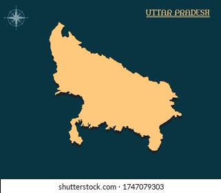 Modern map of UTTAR PRADESH , india state map UTTAR PRADESH , indian state infographics