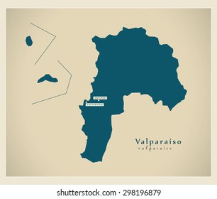 Modern Map - Valparaiso CL