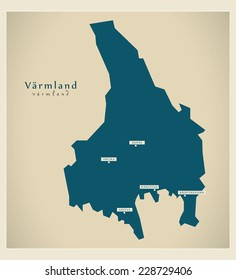 Modern Map - Varmland SE