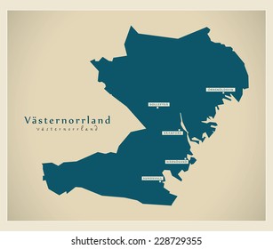 Modern Map - Vasternorrland SE