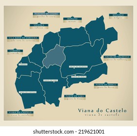 Modern Map - Viana do Castelo PT